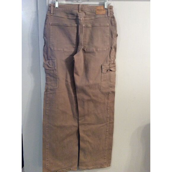 Hollister Brown 6R ultra high rise Dad Jeans Carpenter 28R Wide Leg - Picture 2 of 4